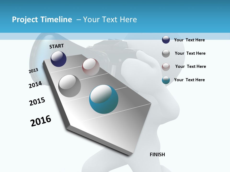 Camera Lens Character PowerPoint Template