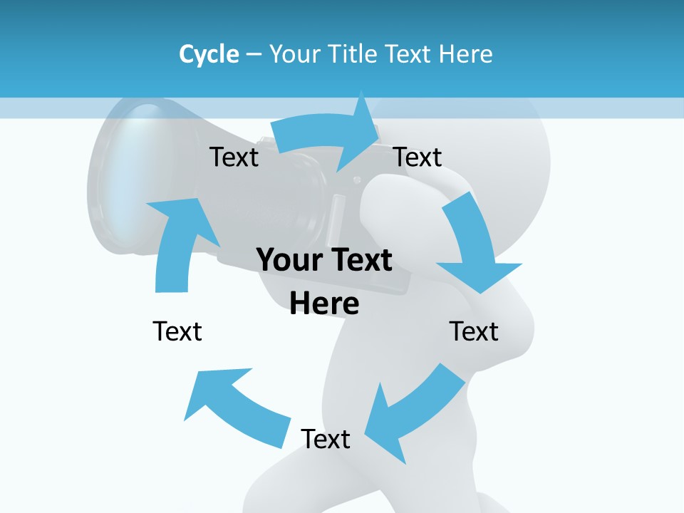 Camera Lens Character PowerPoint Template