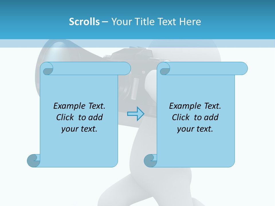 Camera Lens Character PowerPoint Template