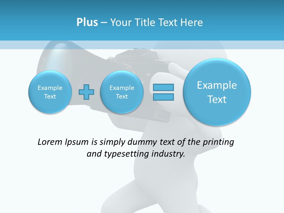 Camera Lens Character PowerPoint Template