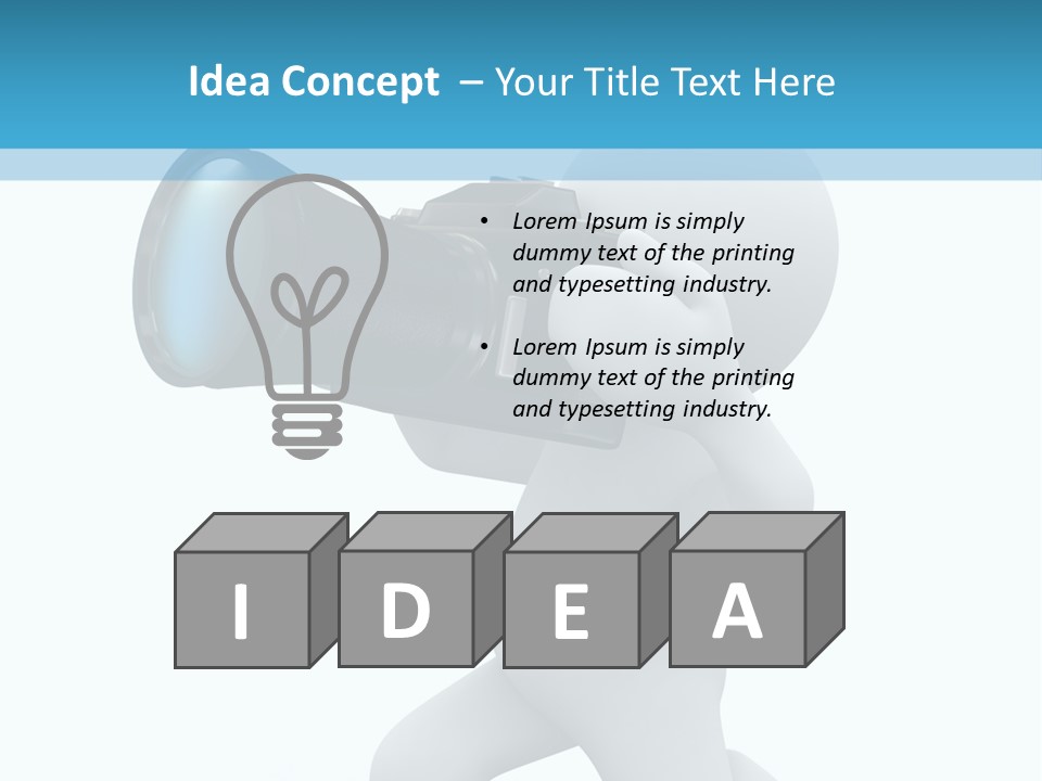 Camera Lens Character PowerPoint Template