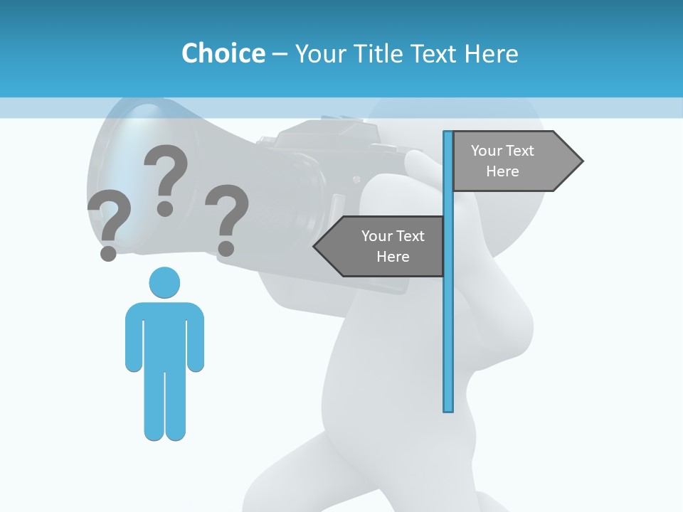 Camera Lens Character PowerPoint Template