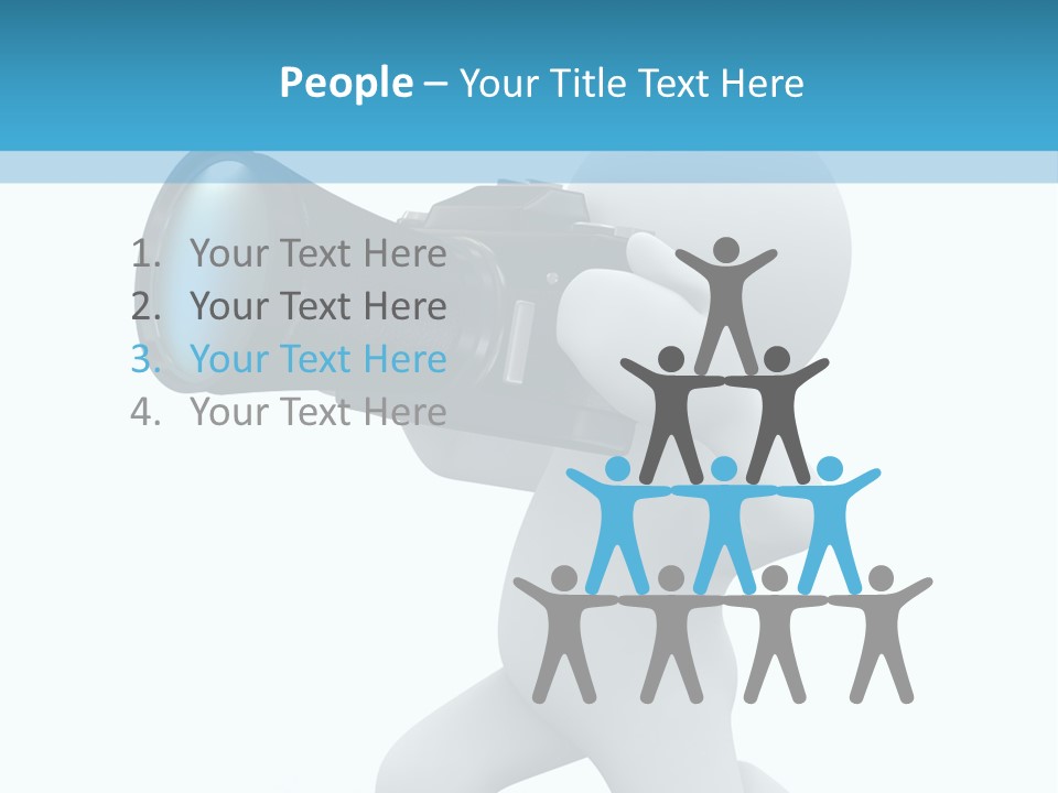 Camera Lens Character PowerPoint Template