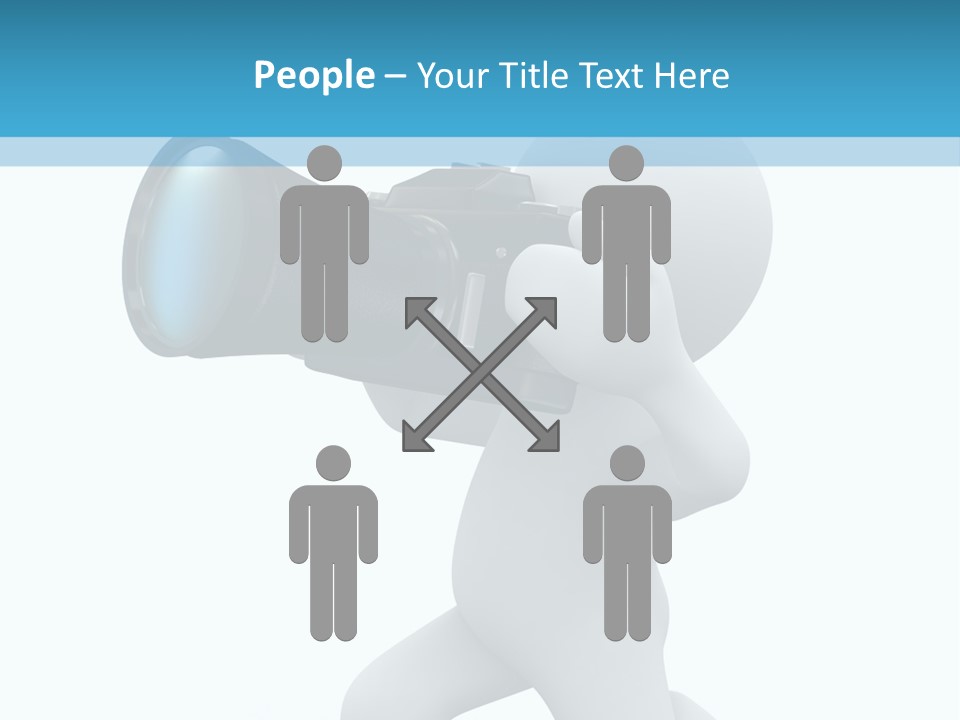 Camera Lens Character PowerPoint Template