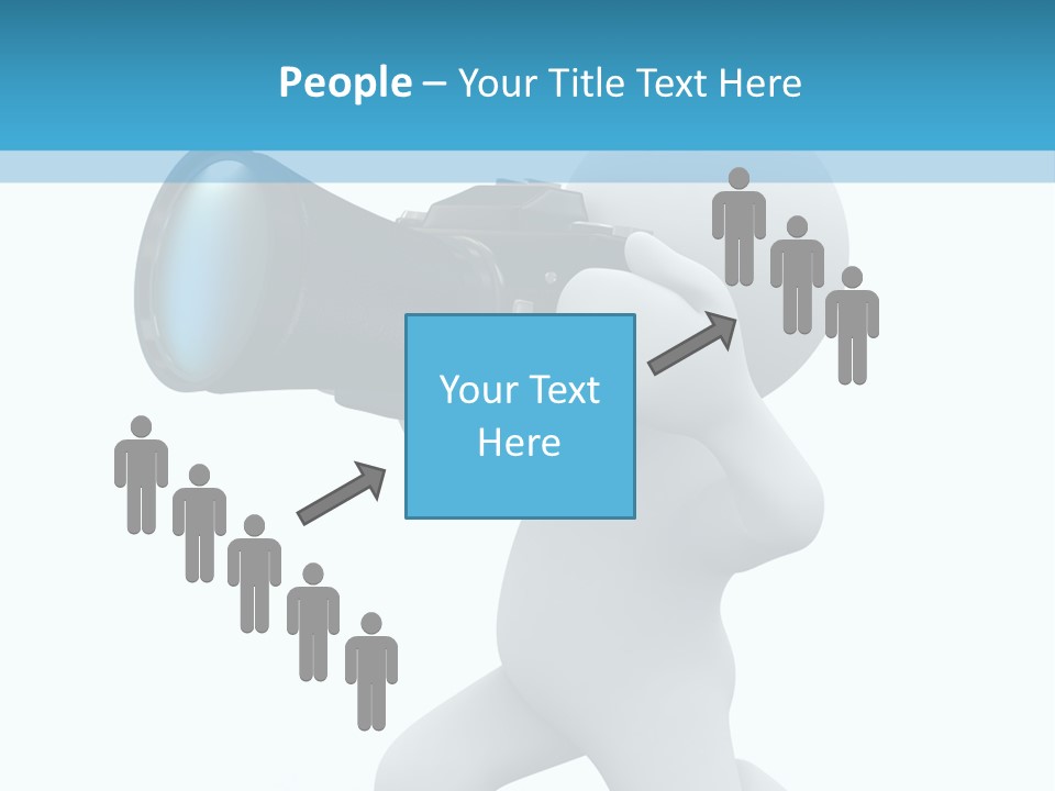 Camera Lens Character PowerPoint Template