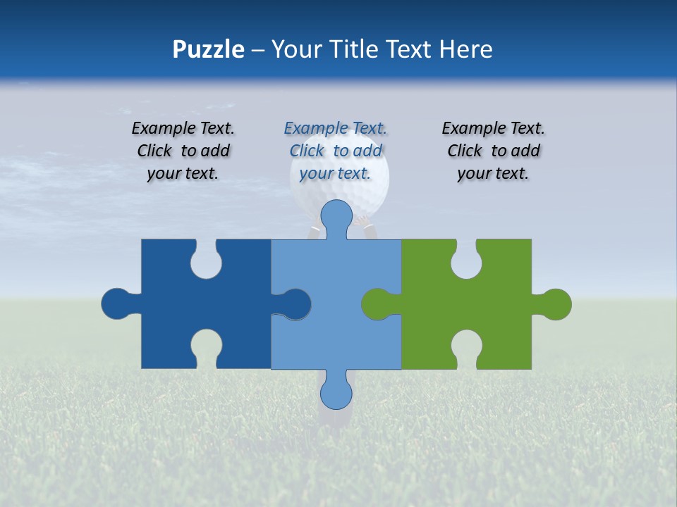 A Person Standing In The Grass With A Golf Ball In His Hand PowerPoint Template