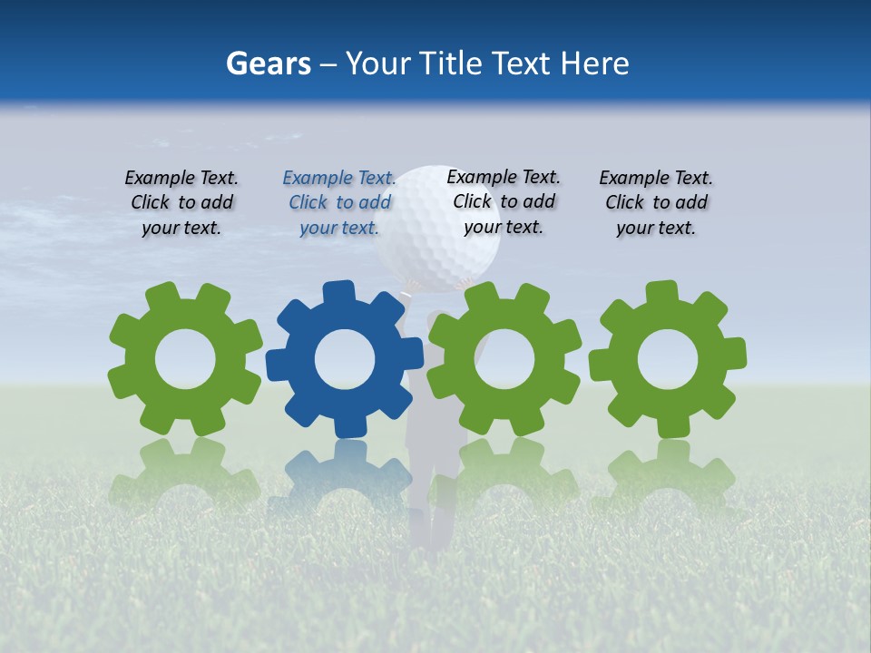 A Person Standing In The Grass With A Golf Ball In His Hand PowerPoint Template