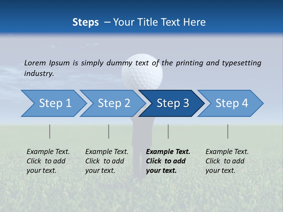 A Person Standing In The Grass With A Golf Ball In His Hand PowerPoint Template
