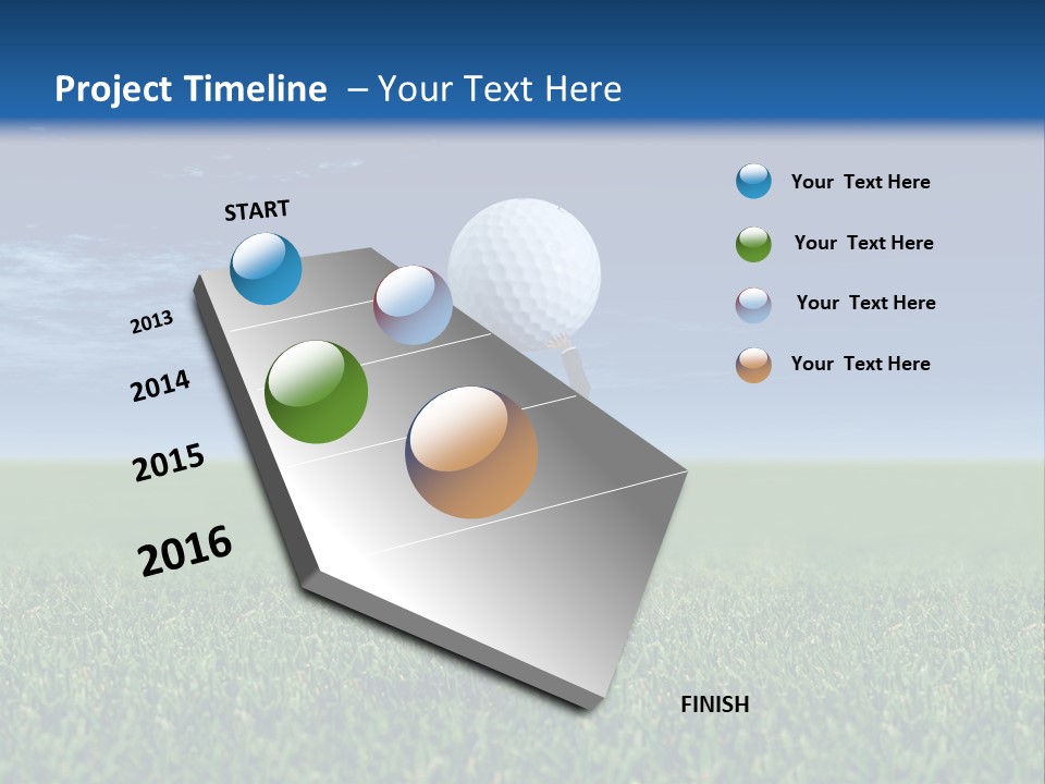 A Person Standing In The Grass With A Golf Ball In His Hand PowerPoint Template