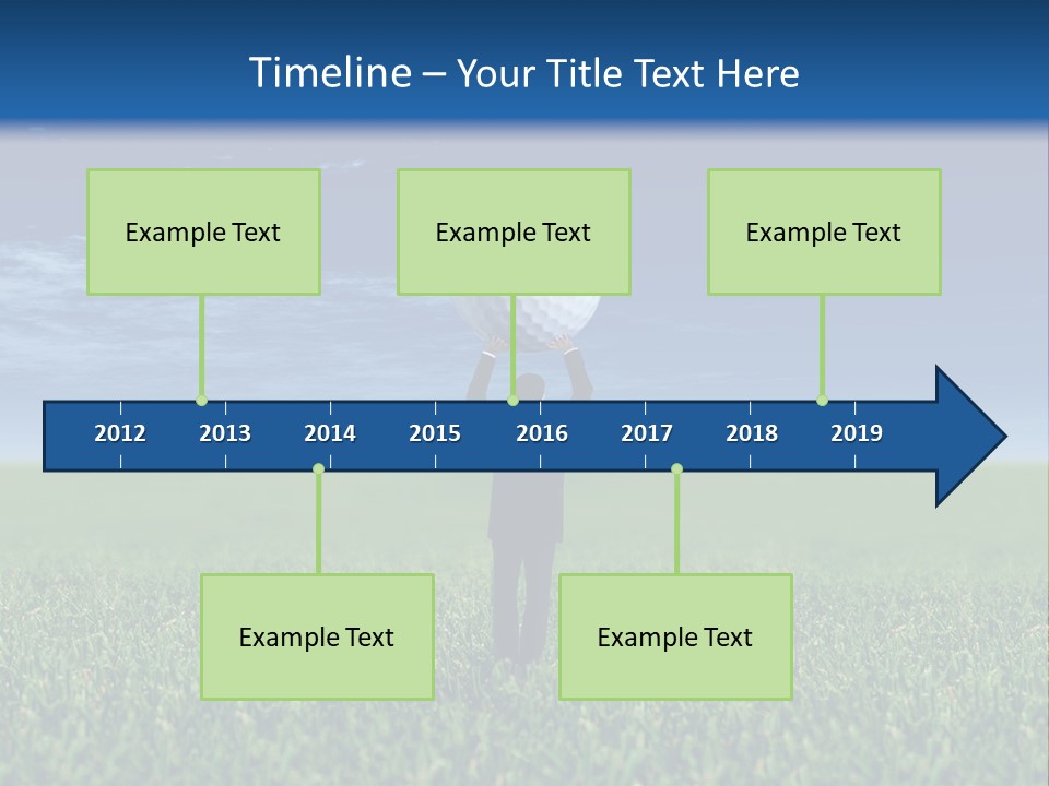 A Person Standing In The Grass With A Golf Ball In His Hand PowerPoint Template