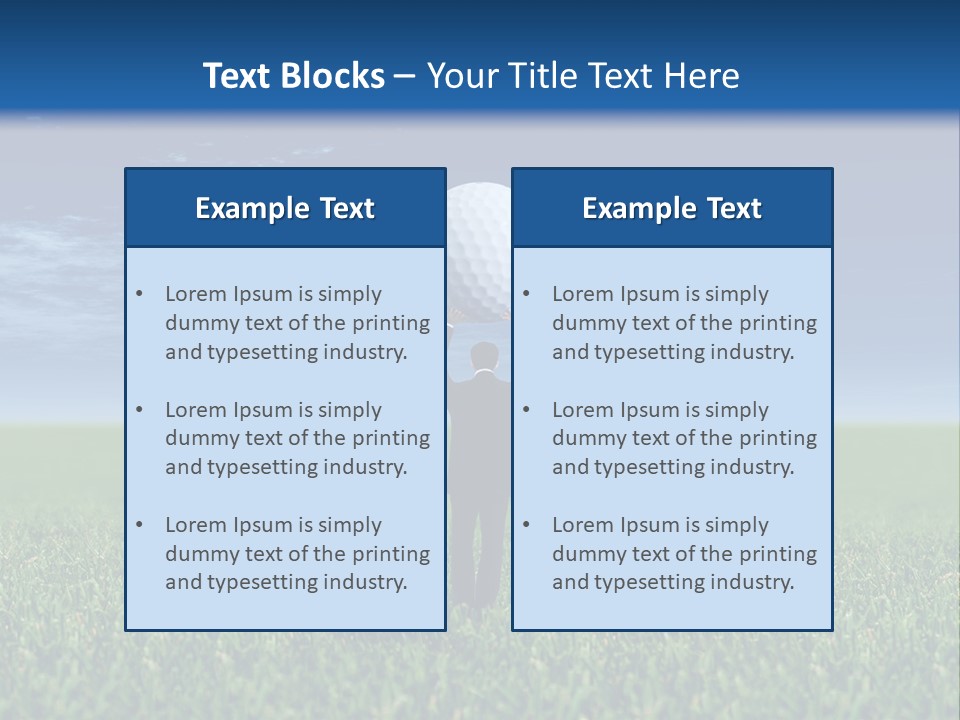 A Person Standing In The Grass With A Golf Ball In His Hand PowerPoint Template