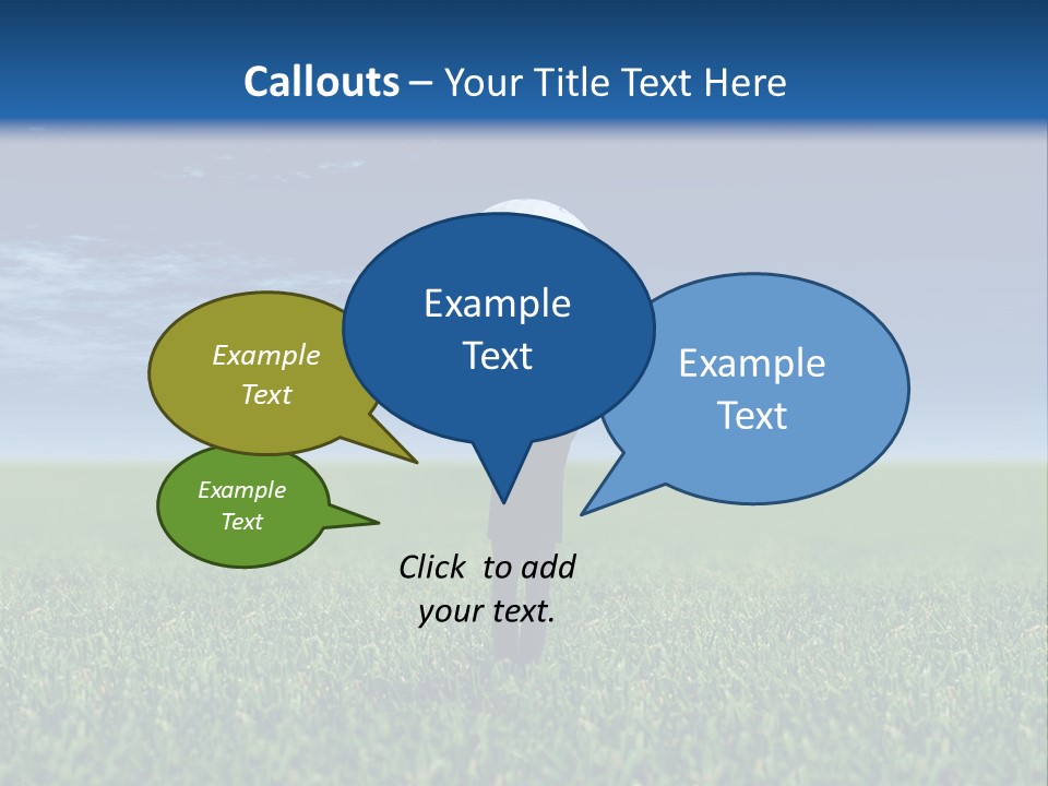 A Person Standing In The Grass With A Golf Ball In His Hand PowerPoint Template