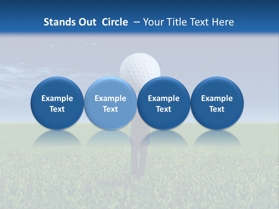 A Person Standing In The Grass With A Golf Ball In His Hand PowerPoint Template
