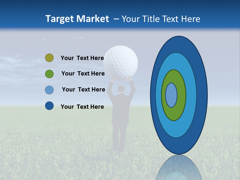 A Person Standing In The Grass With A Golf Ball In His Hand PowerPoint Template