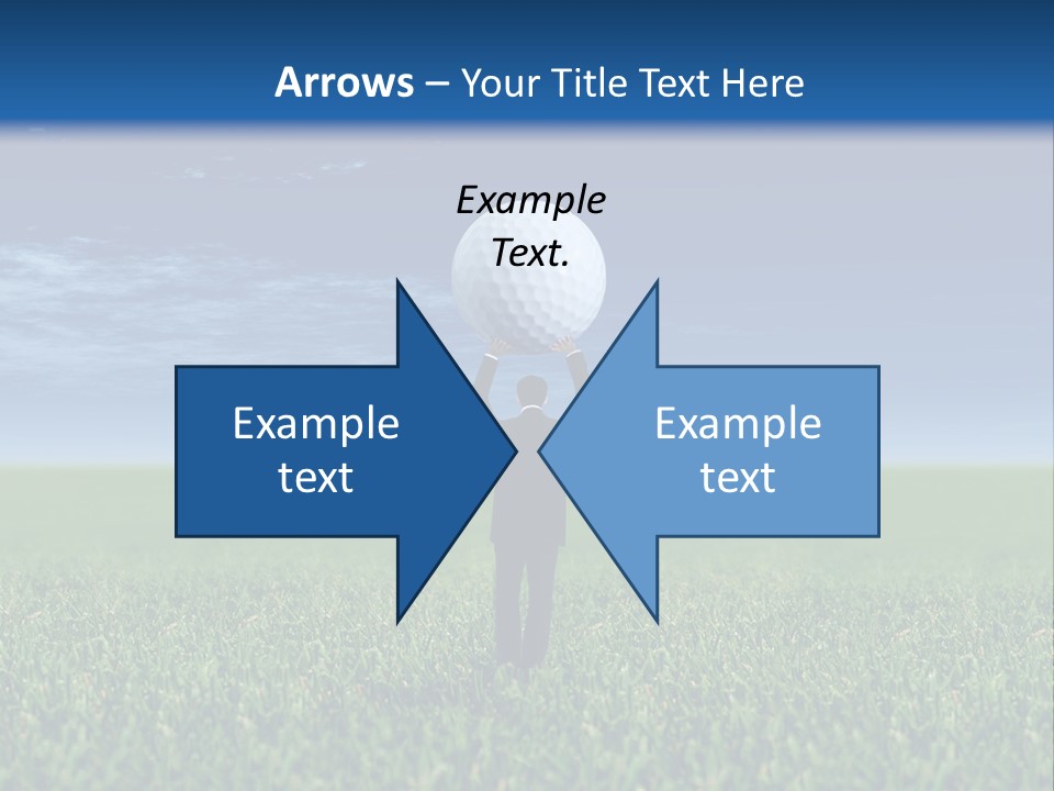 A Person Standing In The Grass With A Golf Ball In His Hand PowerPoint Template