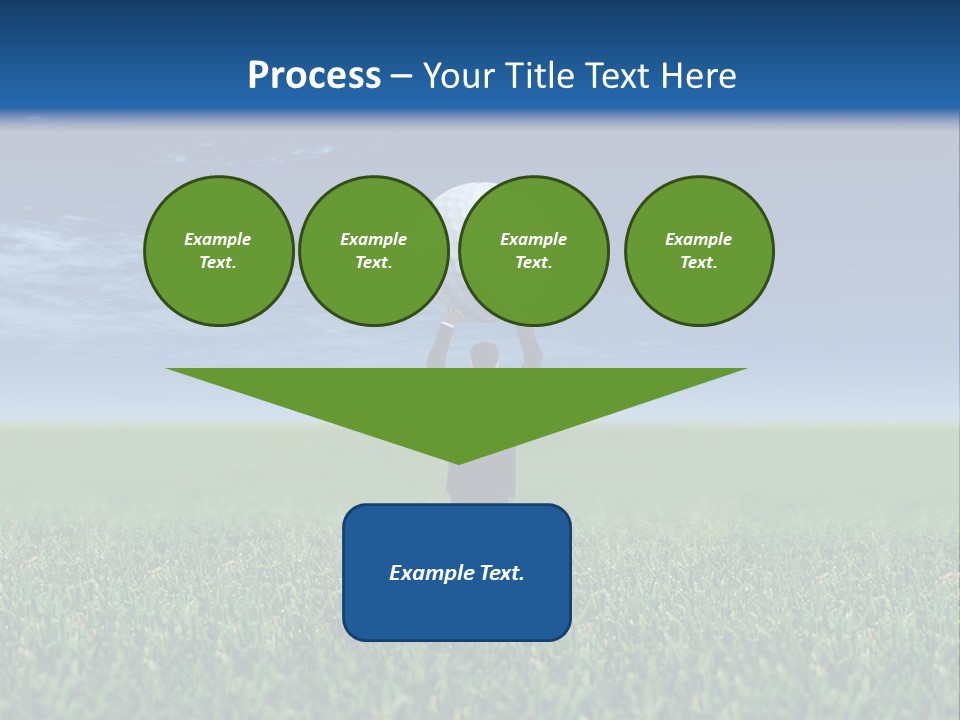 A Person Standing In The Grass With A Golf Ball In His Hand PowerPoint Template