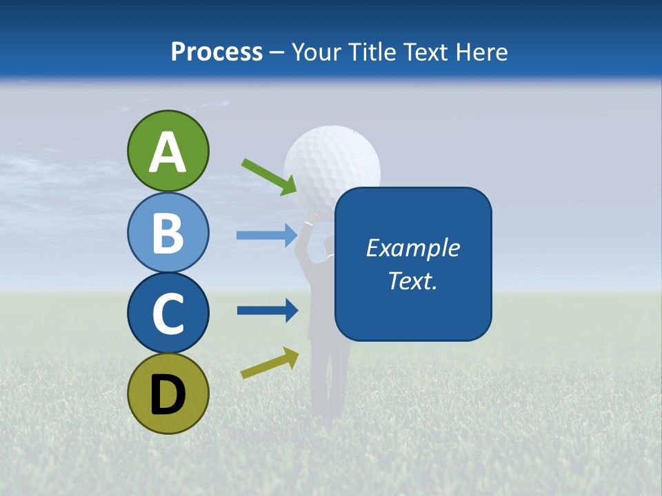 A Person Standing In The Grass With A Golf Ball In His Hand PowerPoint Template