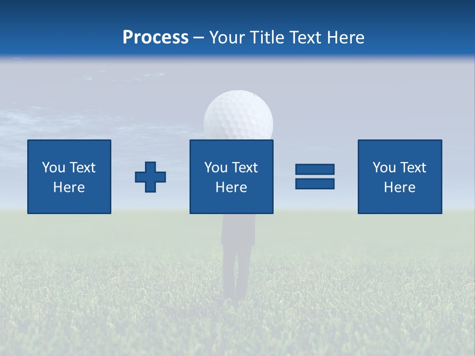 A Person Standing In The Grass With A Golf Ball In His Hand PowerPoint Template