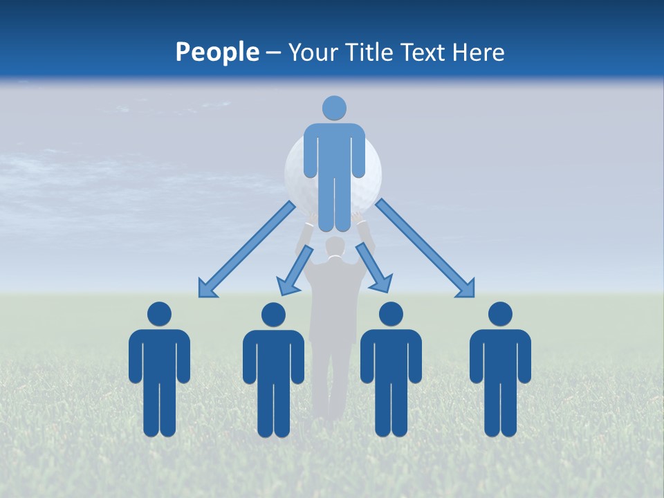 A Person Standing In The Grass With A Golf Ball In His Hand PowerPoint Template