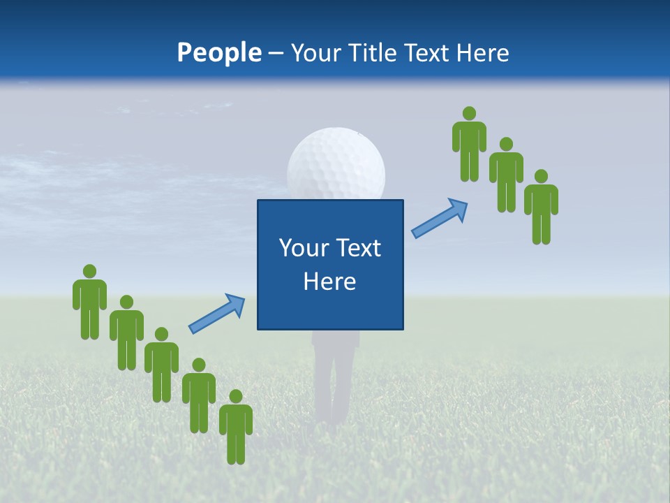 A Person Standing In The Grass With A Golf Ball In His Hand PowerPoint Template