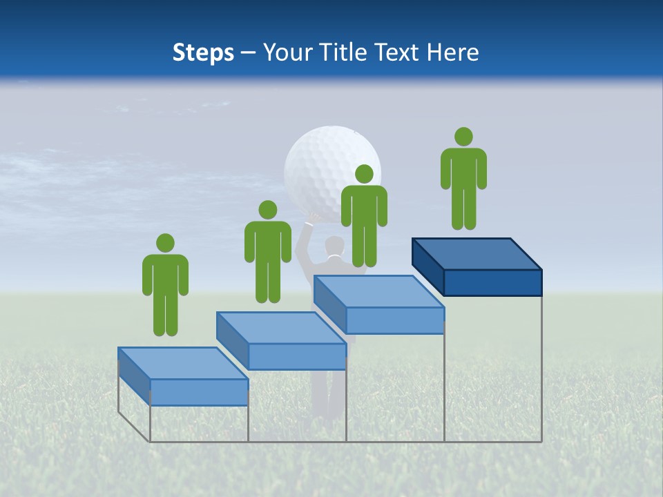 A Person Standing In The Grass With A Golf Ball In His Hand PowerPoint Template