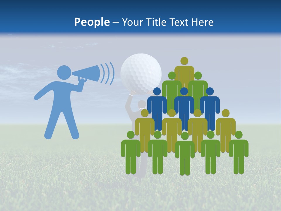 A Person Standing In The Grass With A Golf Ball In His Hand PowerPoint Template