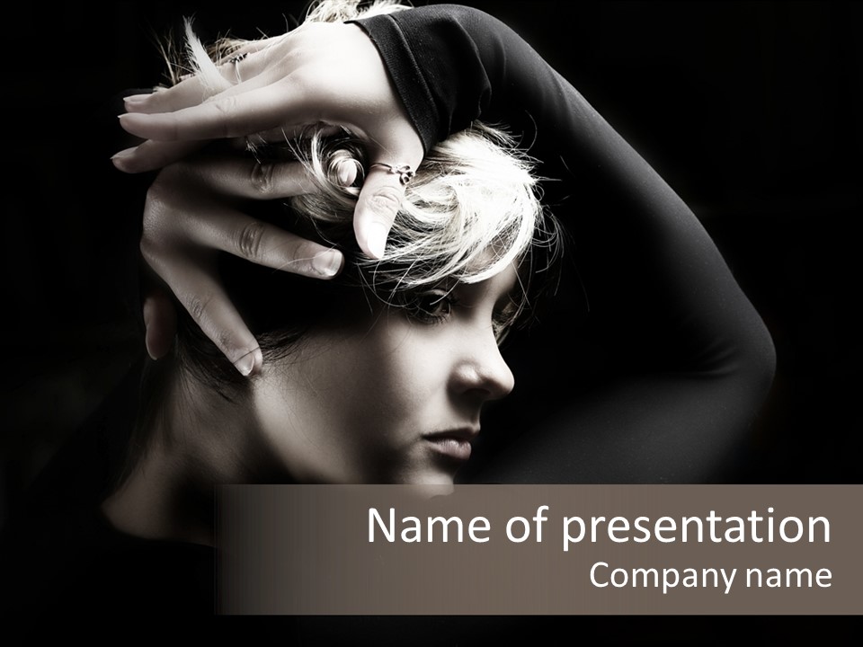 Sensuality Glamor Posing PowerPoint Template