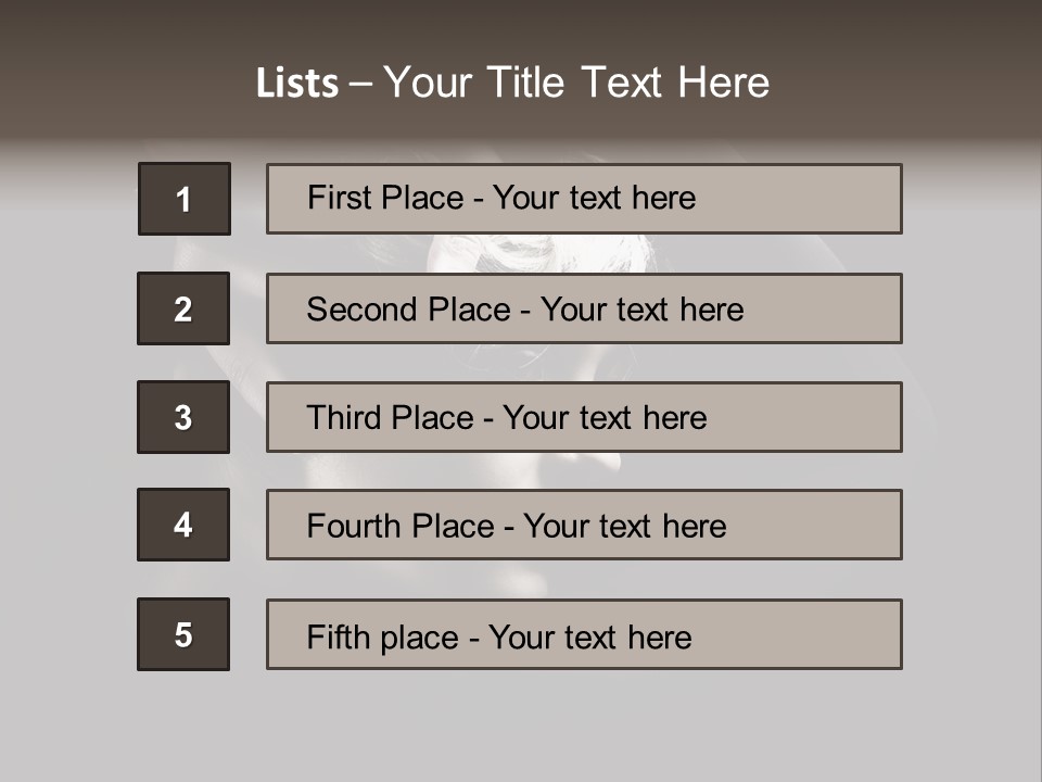 Sensuality Glamor Posing PowerPoint Template
