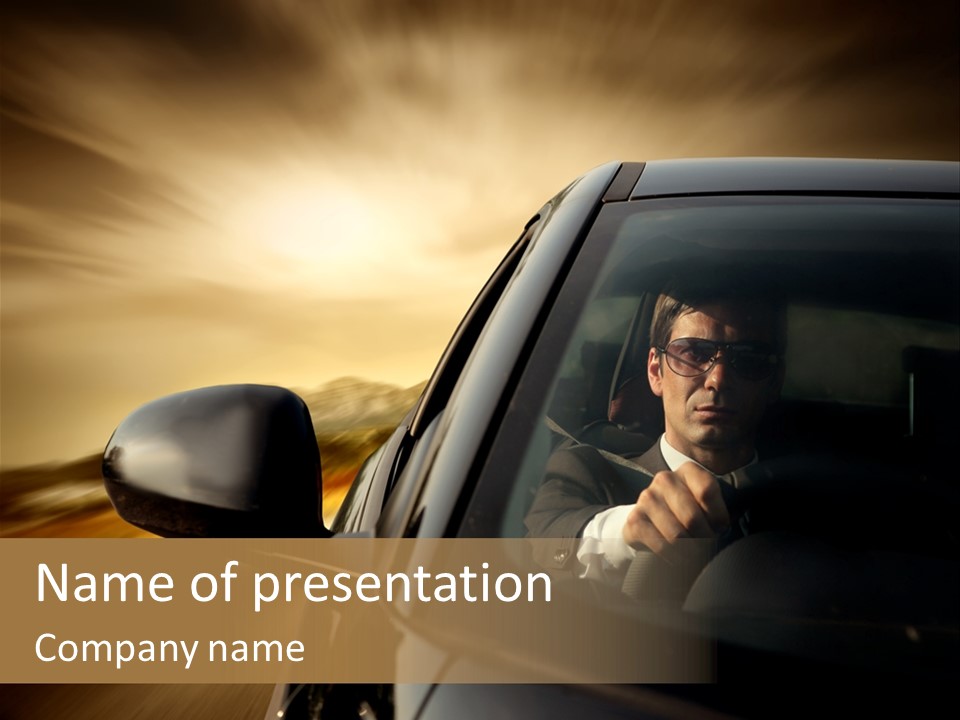 Tie Speed Sun PowerPoint Template