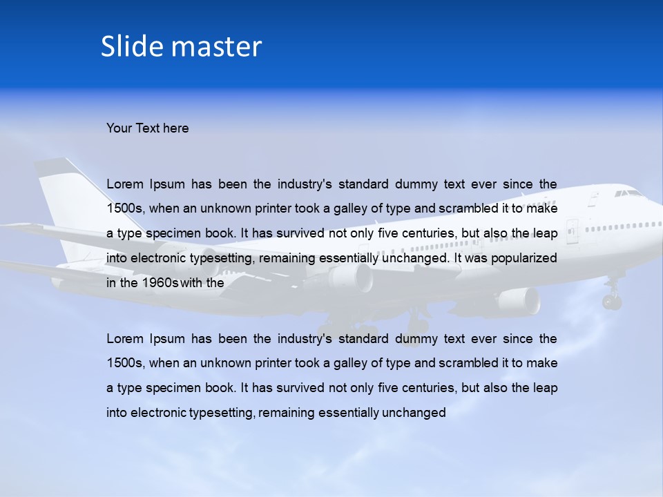 Wings Airport Business PowerPoint Template