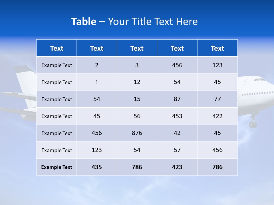 Wings Airport Business PowerPoint Template