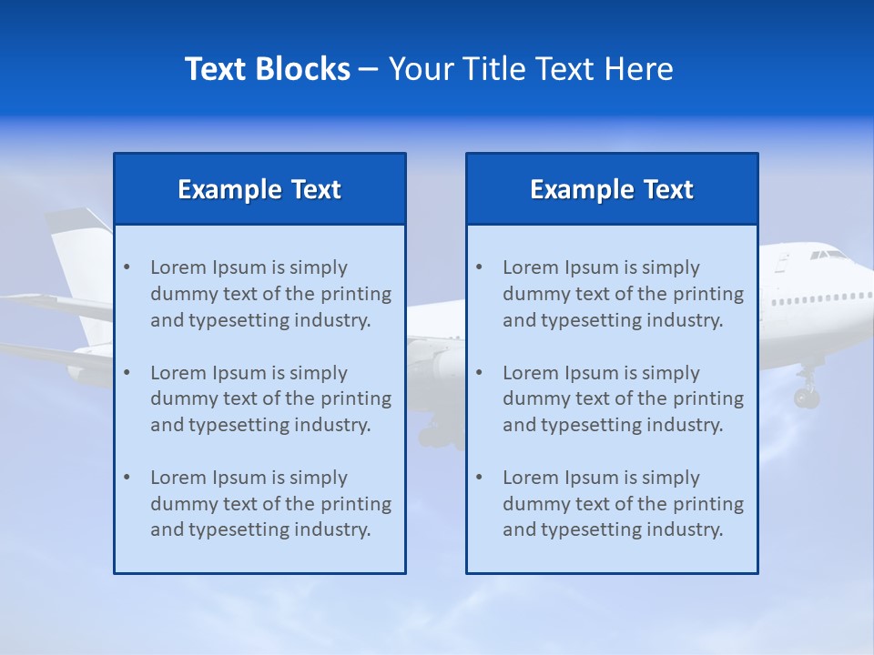 Wings Airport Business PowerPoint Template