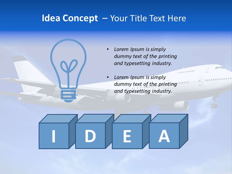 Wings Airport Business PowerPoint Template