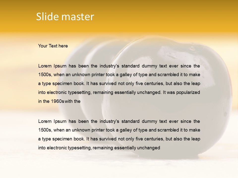 Row Isolated Lowcalorie PowerPoint Template