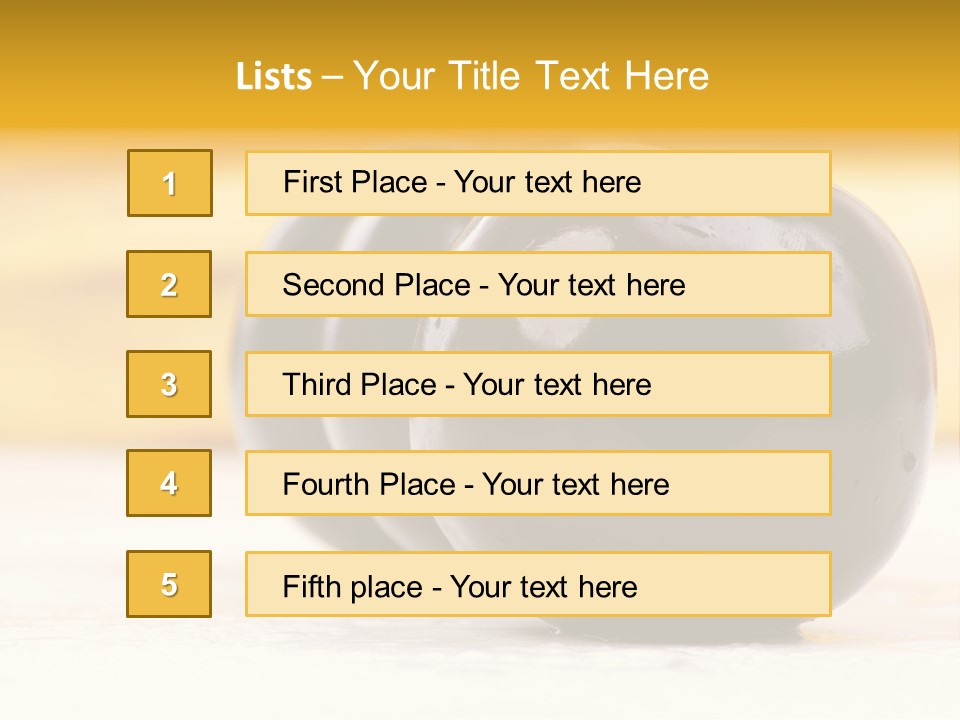 Row Isolated Lowcalorie PowerPoint Template