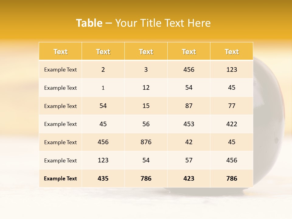 Row Isolated Lowcalorie PowerPoint Template
