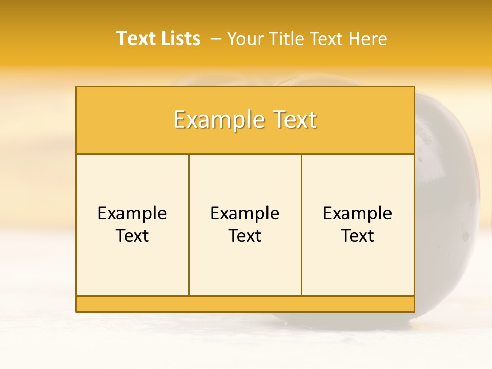 Row Isolated Lowcalorie PowerPoint Template