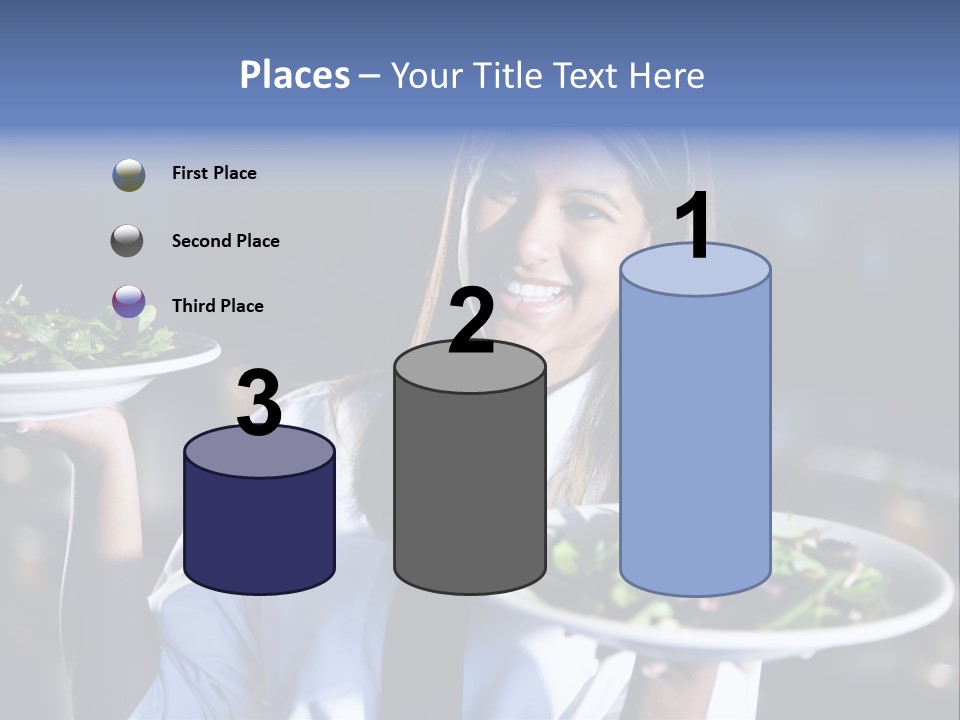 A Woman Holding A Plate With A Salad On It PowerPoint Template