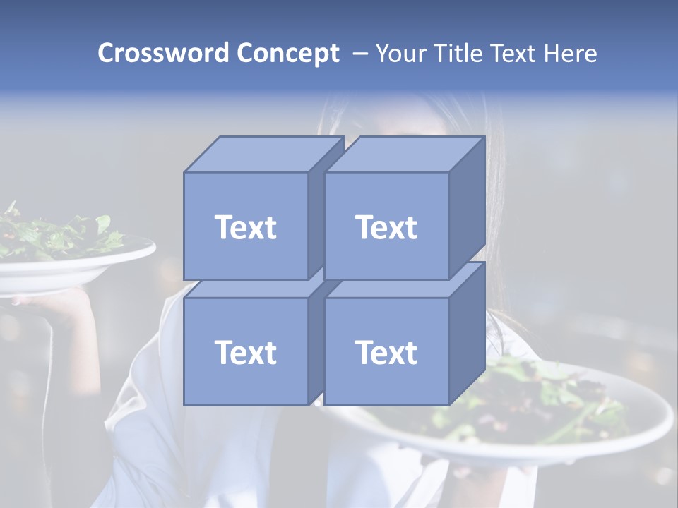 A Woman Holding A Plate With A Salad On It PowerPoint Template
