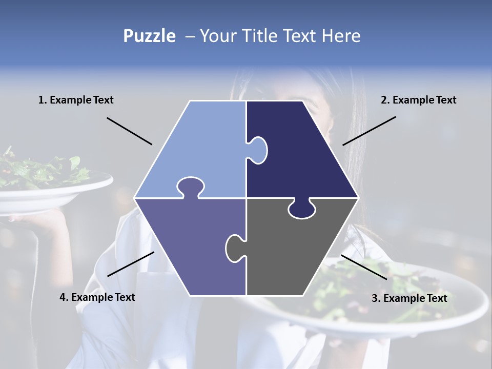 A Woman Holding A Plate With A Salad On It PowerPoint Template