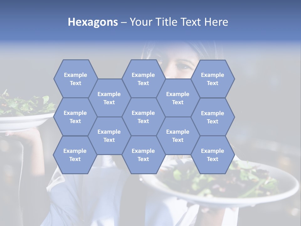 A Woman Holding A Plate With A Salad On It PowerPoint Template