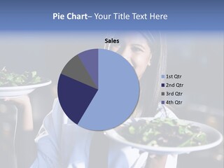 A Woman Holding A Plate With A Salad On It PowerPoint Template