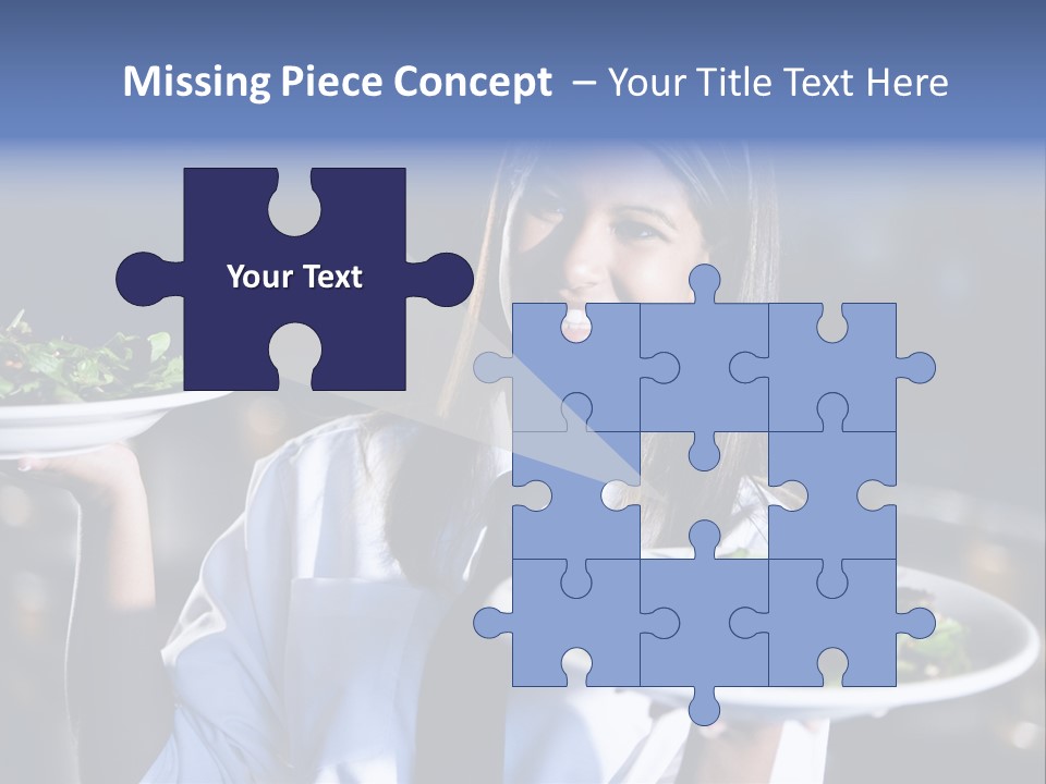 A Woman Holding A Plate With A Salad On It PowerPoint Template