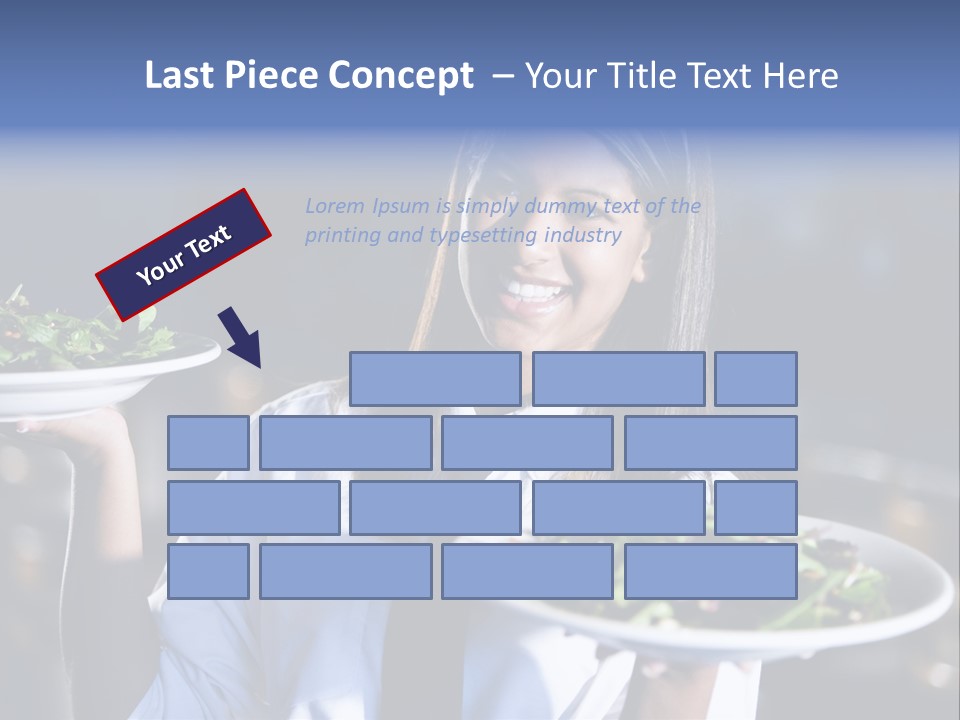 A Woman Holding A Plate With A Salad On It PowerPoint Template