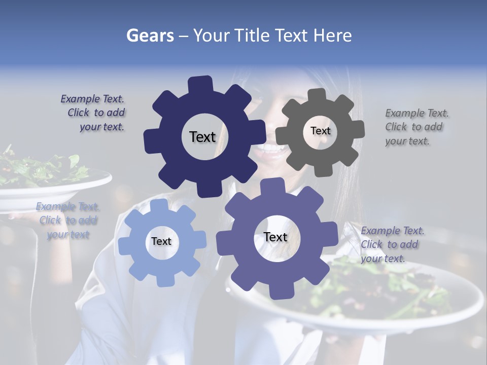 A Woman Holding A Plate With A Salad On It PowerPoint Template