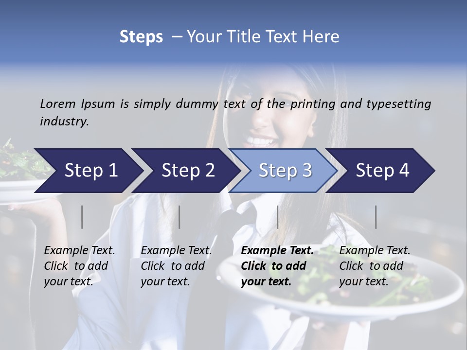 A Woman Holding A Plate With A Salad On It PowerPoint Template