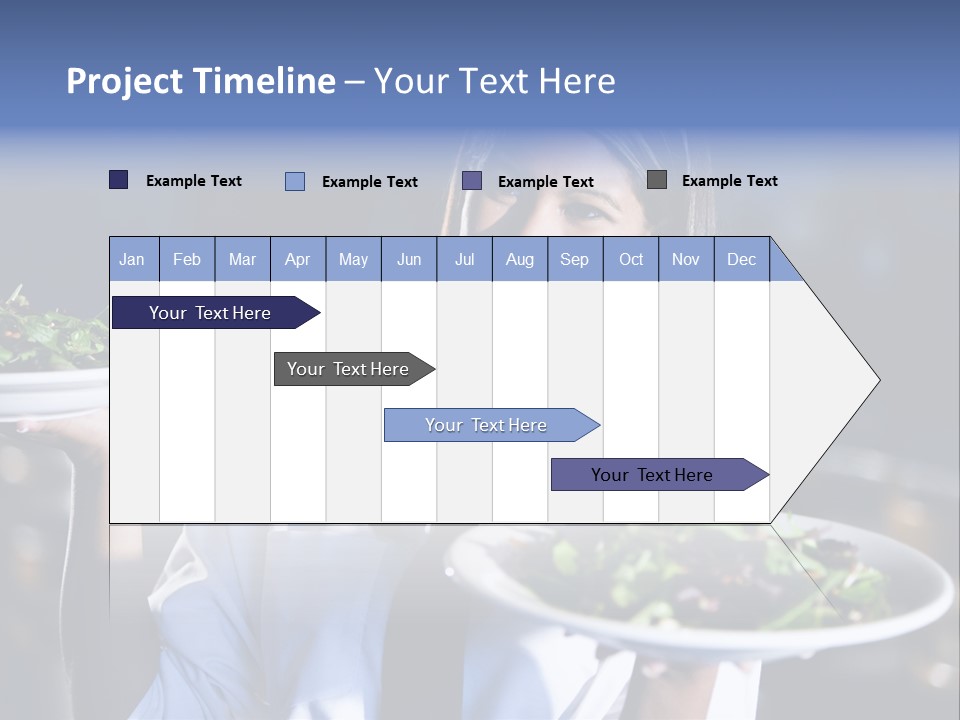 A Woman Holding A Plate With A Salad On It PowerPoint Template