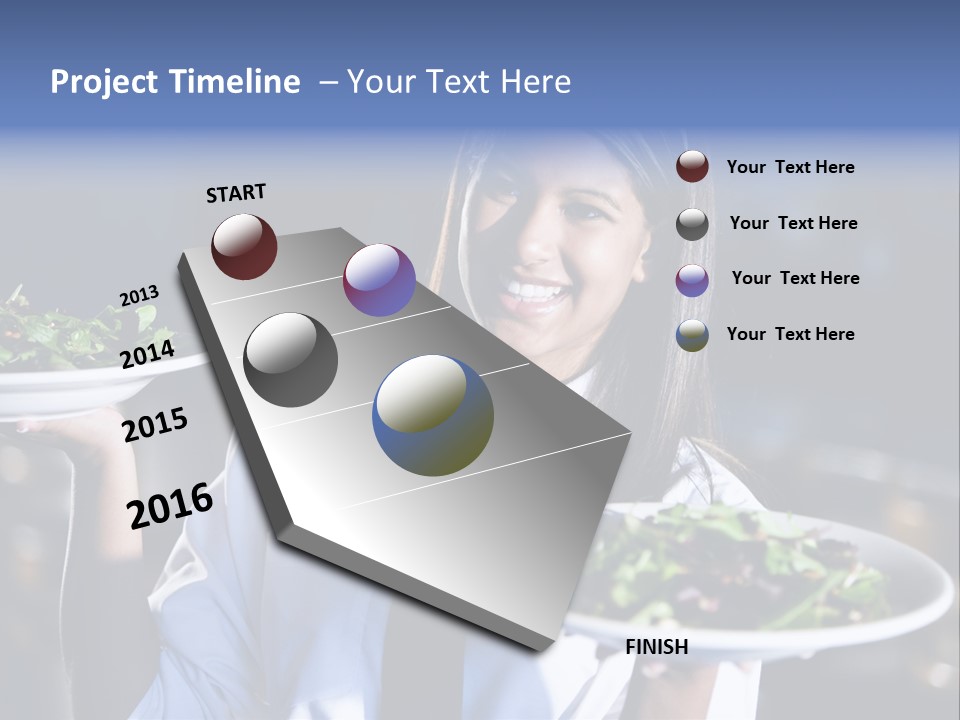 A Woman Holding A Plate With A Salad On It PowerPoint Template