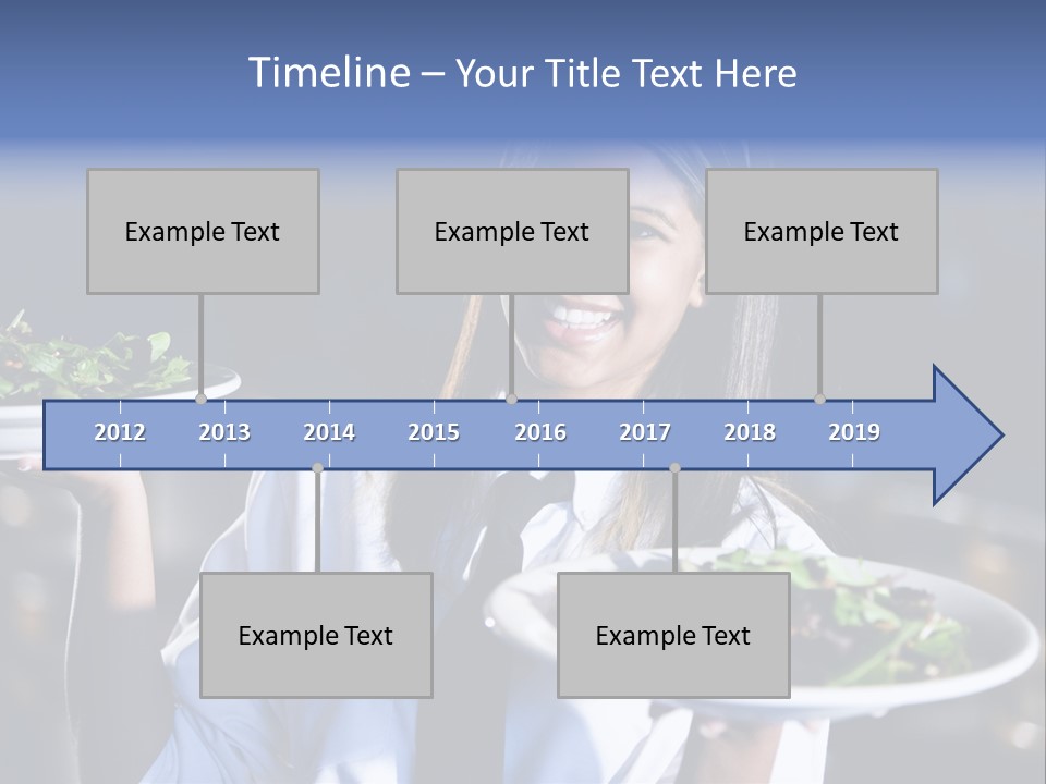 A Woman Holding A Plate With A Salad On It PowerPoint Template