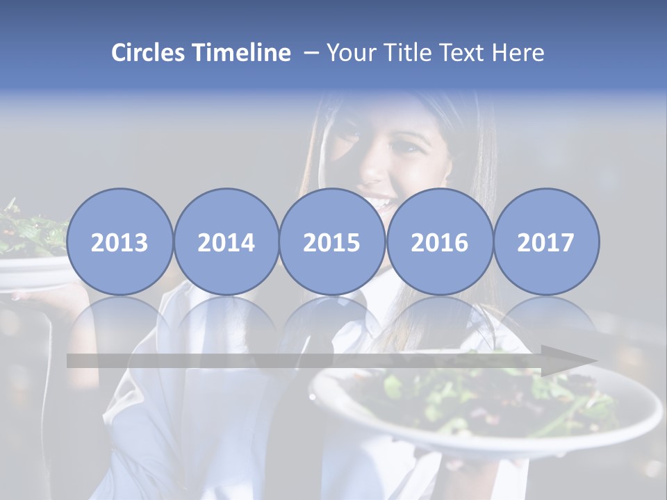 A Woman Holding A Plate With A Salad On It PowerPoint Template